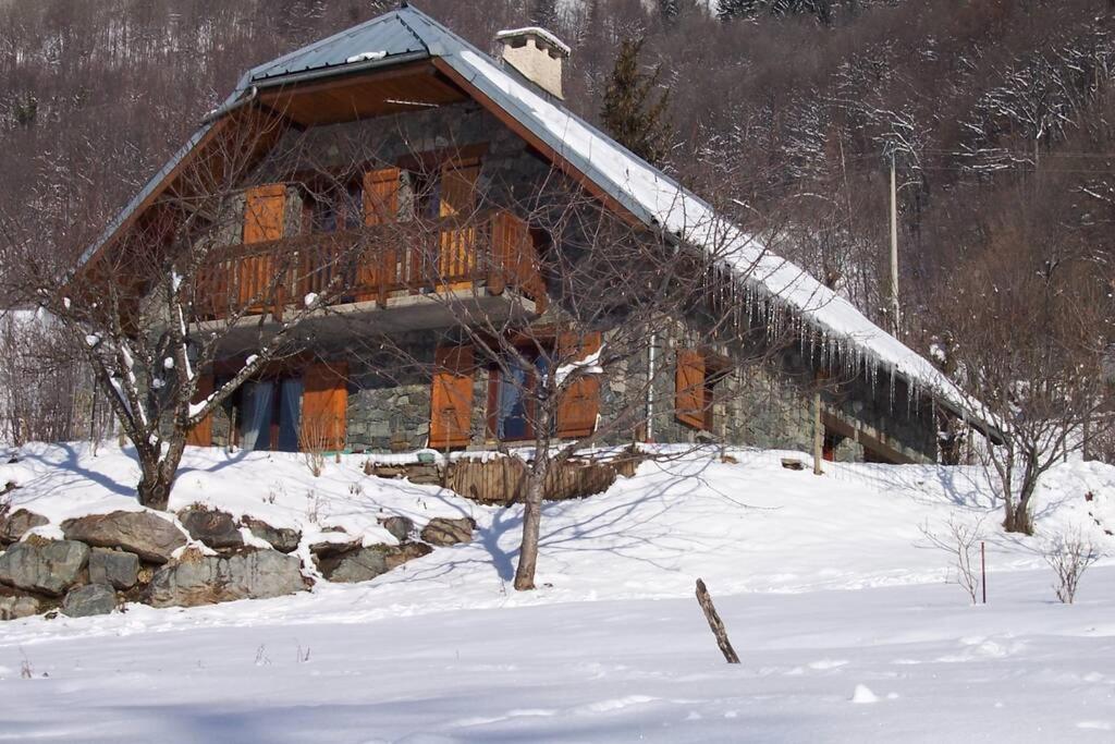 Rustic & A Chalet 'Le Sert Du Grey - Vaujany Villa Exterior foto